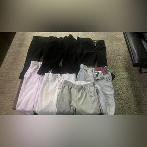 Black and white baseball pants